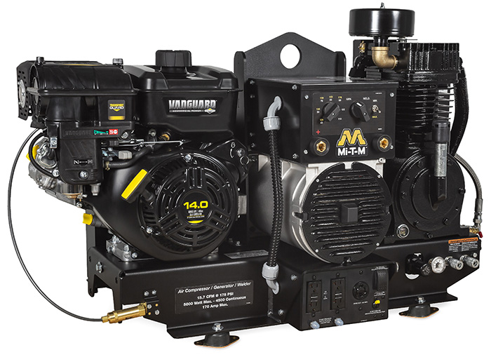 Mi-T-M air compressor, generator, welder combination unit.