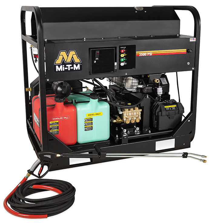 Mi-T-M hot water mobile wash skid.