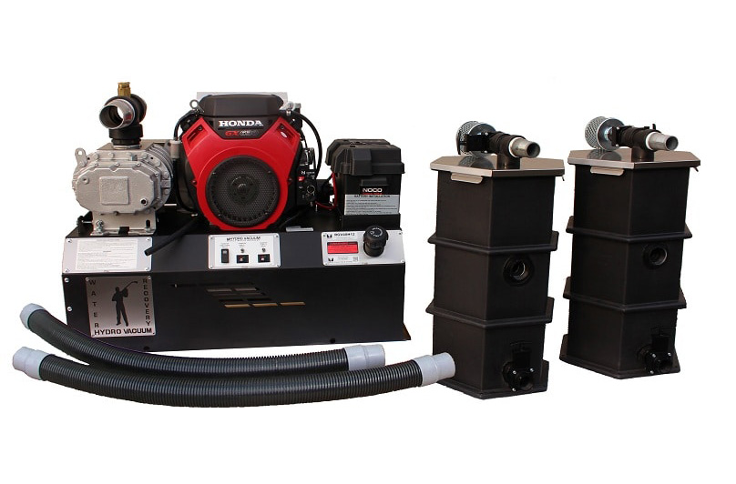 Hydro Tek industrial vacuum available in electric or gasoline powered.