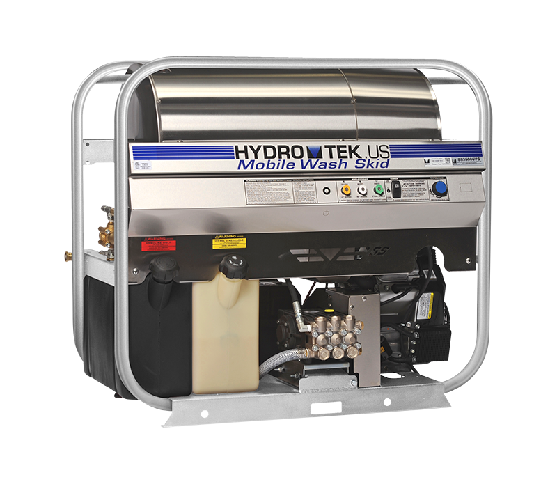 Hydro Tek mobile pressure washer skid unit.